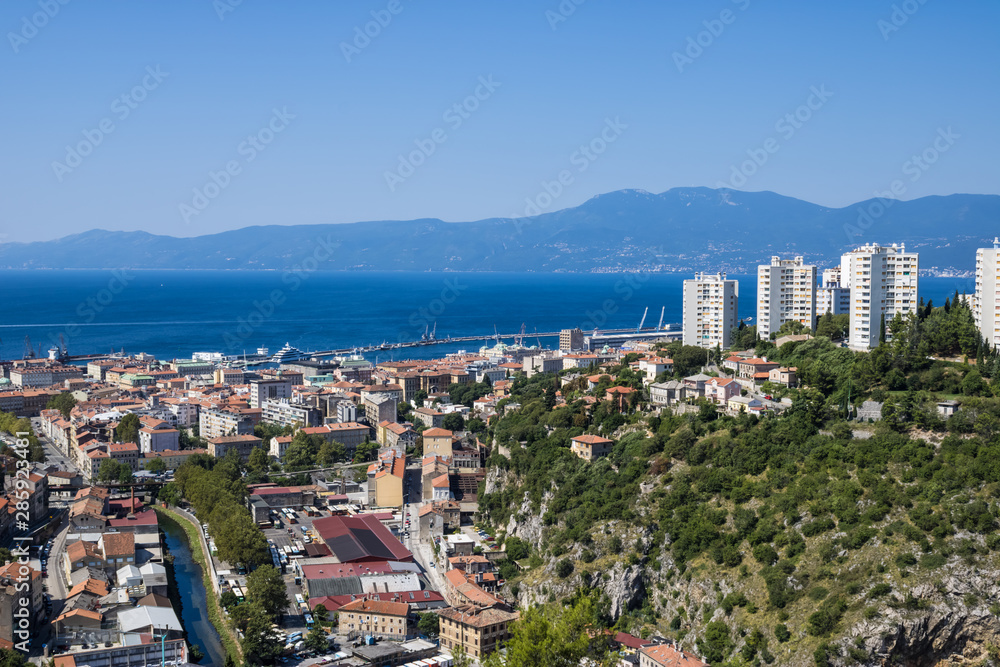 Rijeka city view from a Trsat castle, Croatia - Image