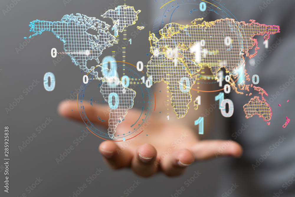 World map point, line, composition, representing the global, World map point, line, composition, representing the global,