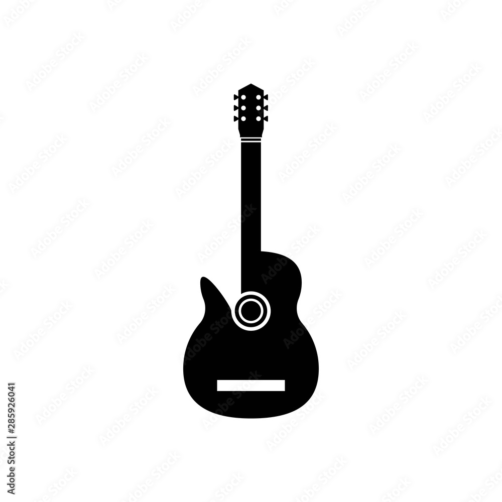 Fototapeta premium Guitar logo template vector icon design