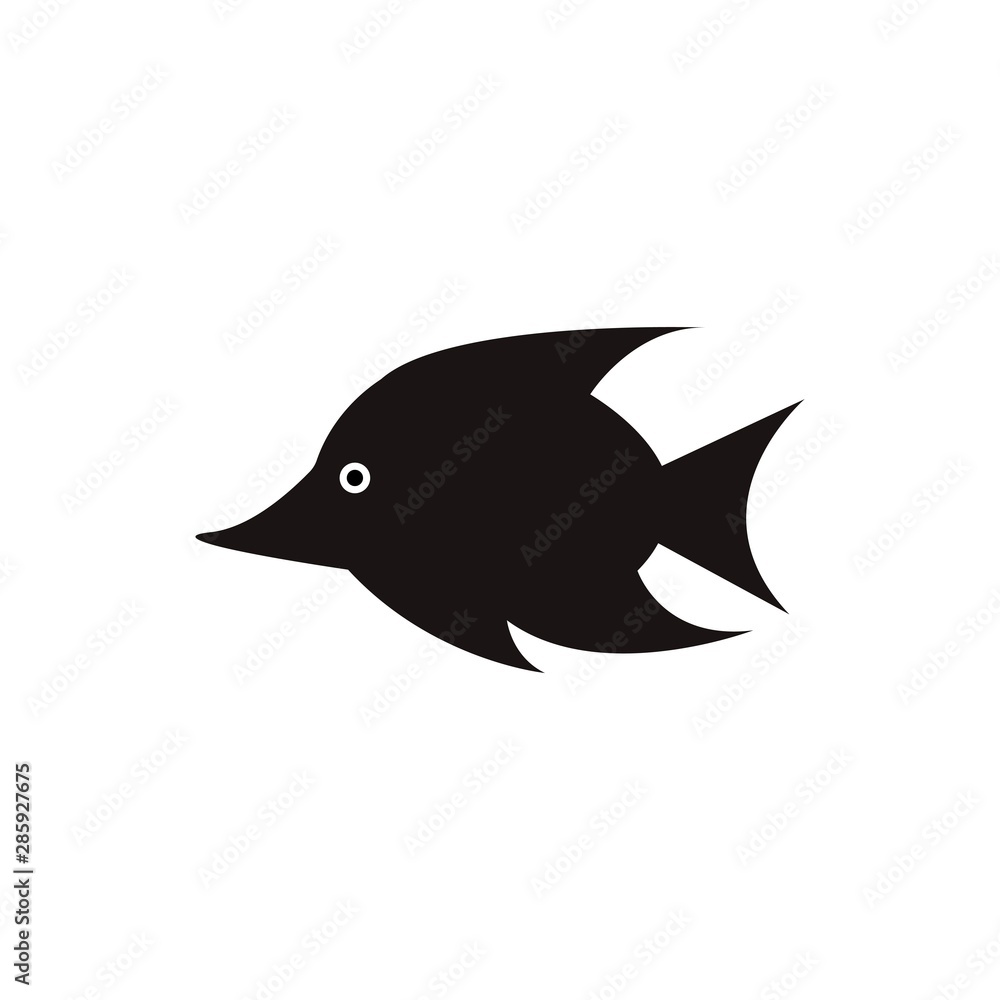 Fish logo template creative vector symbol of fishing club or online Fish logo template creative vector symbol of fishing club or online