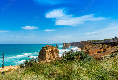 Twelve Apostles Marine National Park, Victoria, Australia. Copy space for text. photo