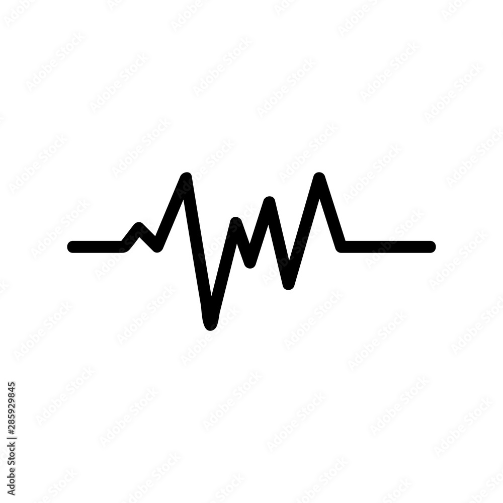 Heart beat monitor pulse line art vector icon for medical apps and websites Heart beat monitor pulse line art vector icon for medical apps and websites