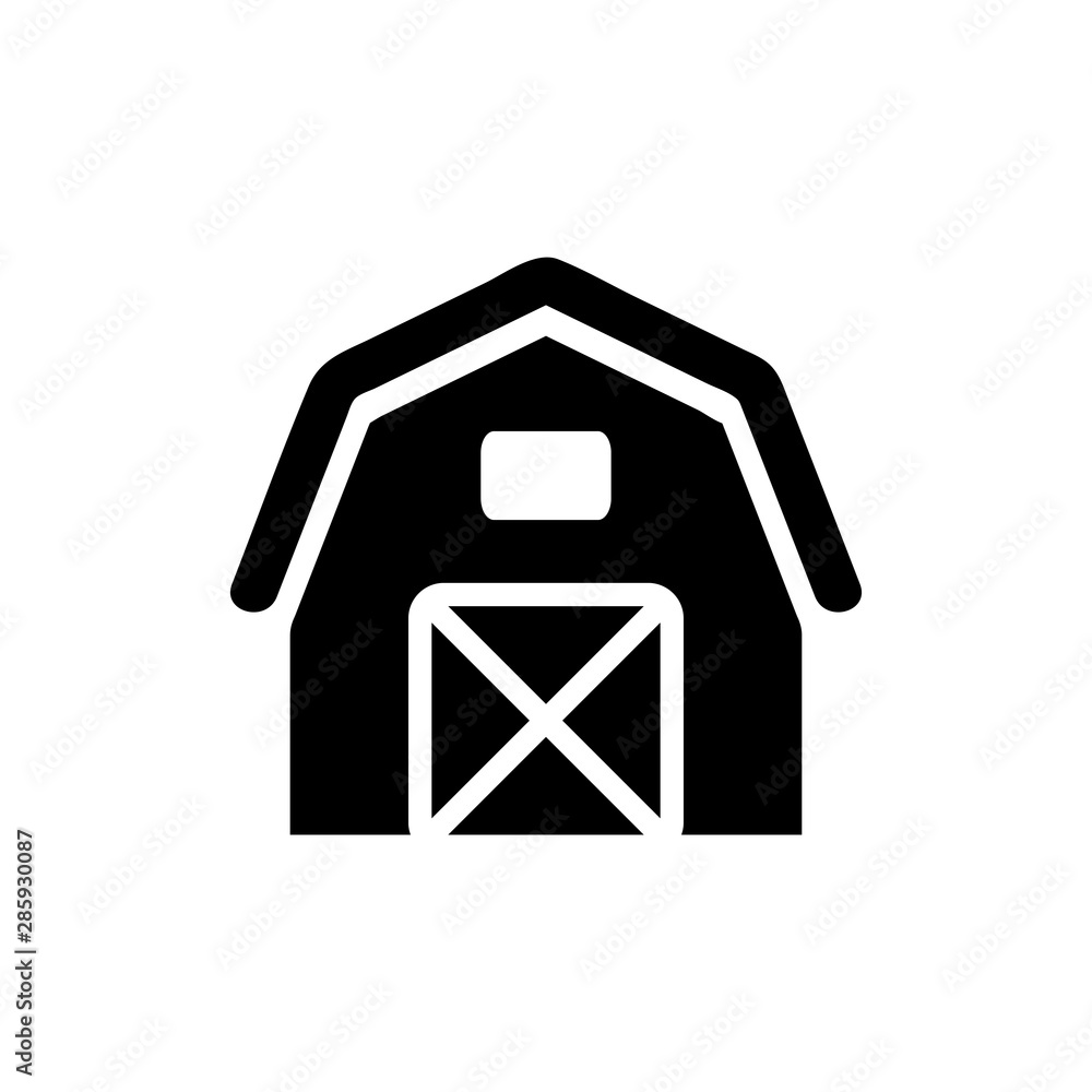 Farm icon. Flat vector illustration in black on white background. EPS 10 Farm icon. Flat vector illustration in black on white background. EPS 10