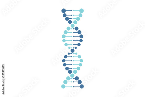 dna vector blue line White background