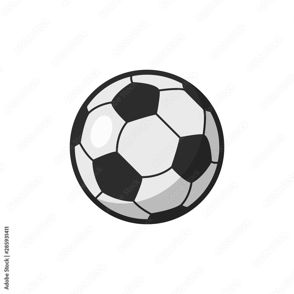 Obraz premium Soccer ball, football ball, vector illustration in flat style