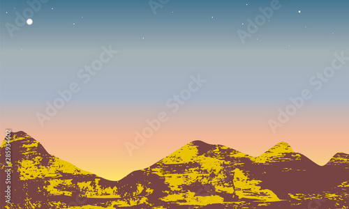 空と月と山脈 3 the sky, the moon and the mountains 3