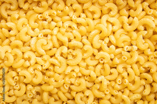 top view of italian macaroni pasta for background