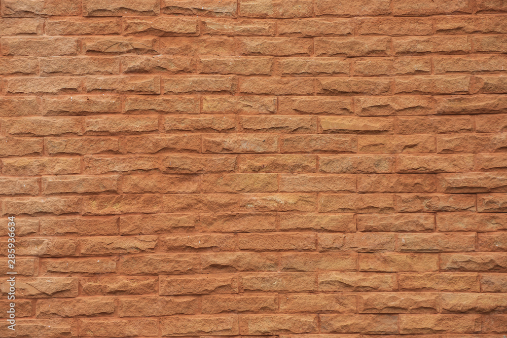 Obraz premium The new brick wall is ready for use.