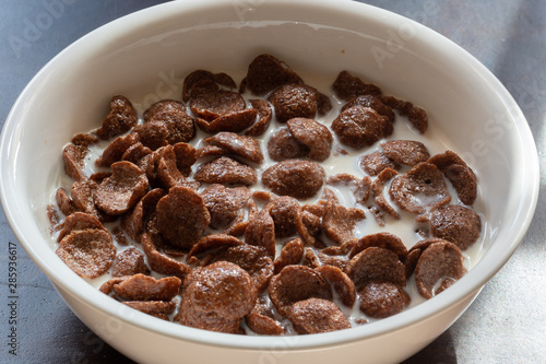 Delicious coco crunch mix with fresh milk.