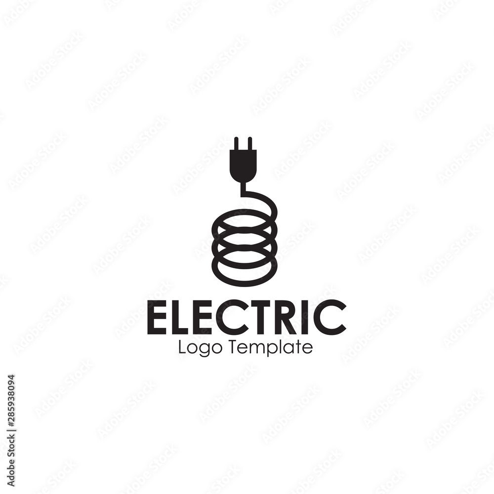 Electric plug in logo design vector template Electric plug in logo design vector template