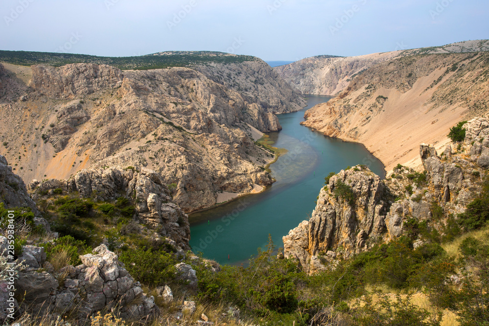 Zrmanja river canyon in Croatia. This is one of Winnetou movie locations in Croatia. 