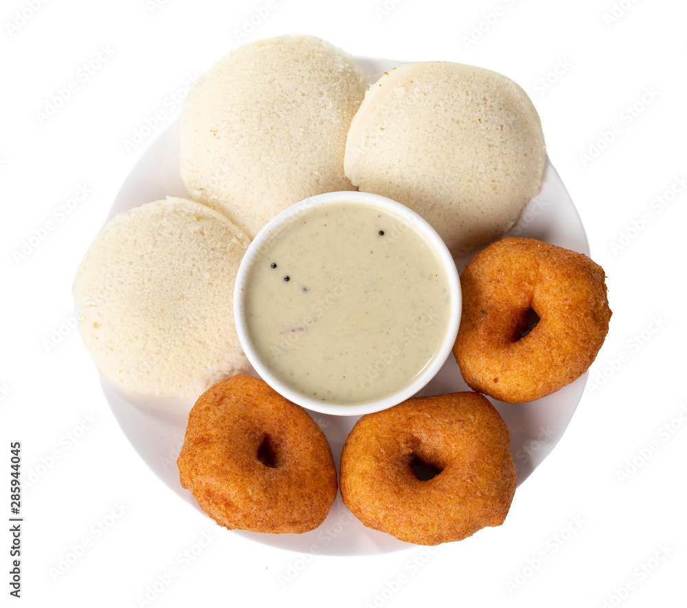 Idli Sambar vada And Coconut Chutney South Indian Breakfast Stock idli-sambar-vada-and-coconut-chutney-south-indian-breakfast-stock