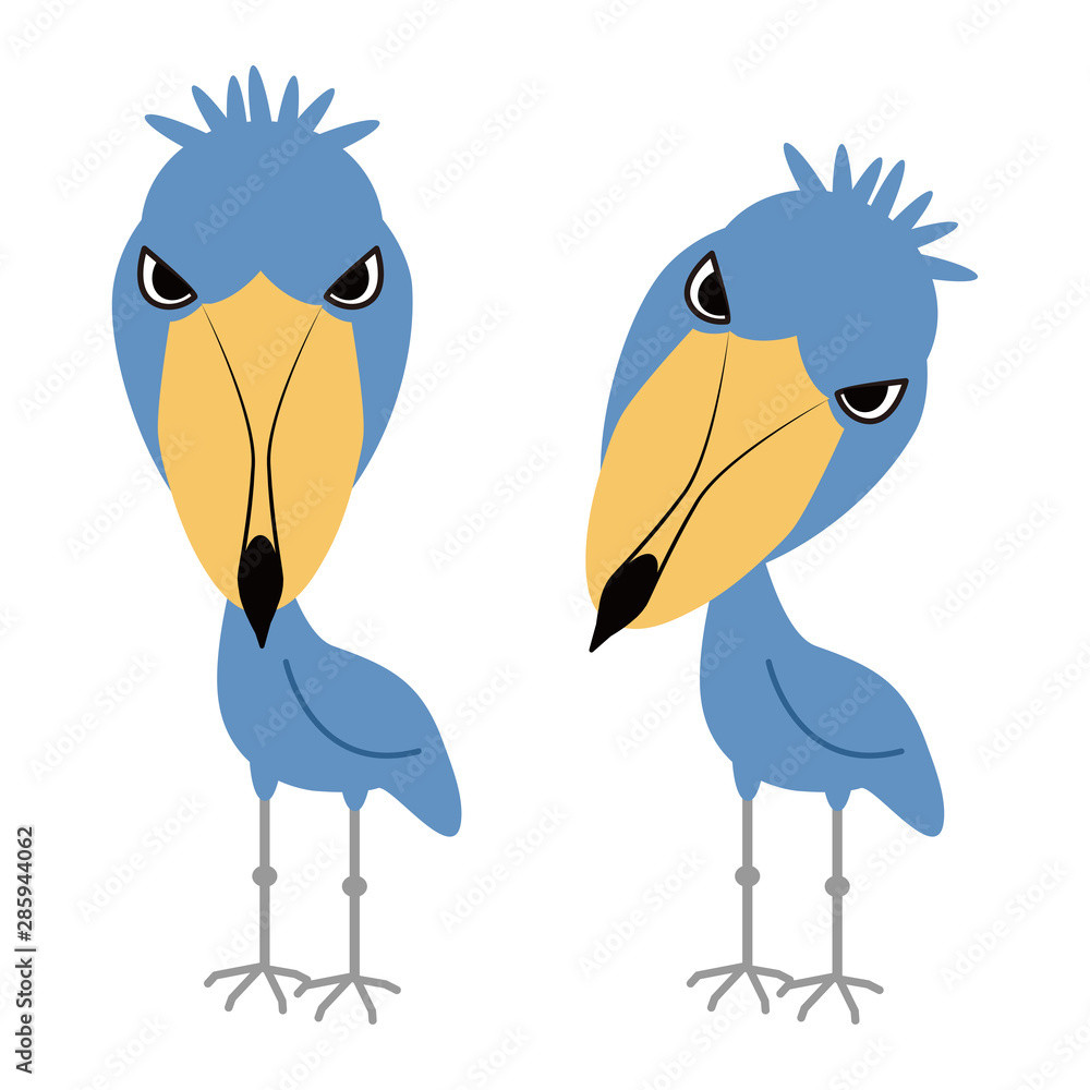 ハシビロコウ ベクター イラスト クリップアート Stock Vector Adobe Stock