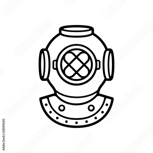 Vintage diving helmet