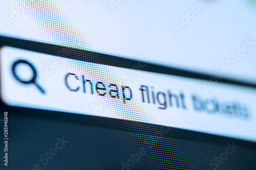 Search bar with typed Cheap Flight Tickets text