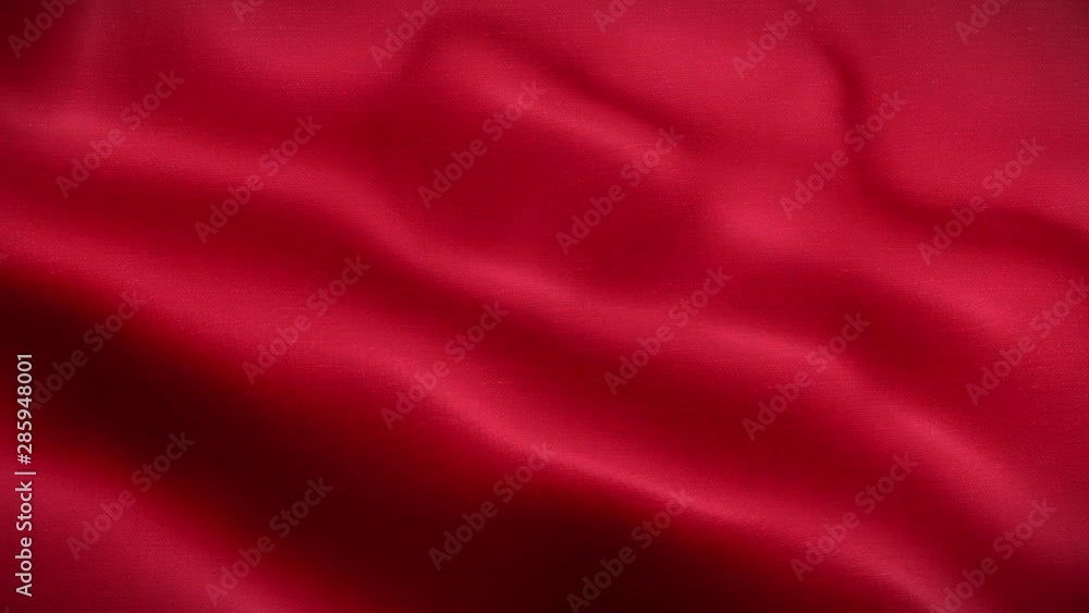 Red waving flag full screen 3d animation Red waving flag full screen 3d animation