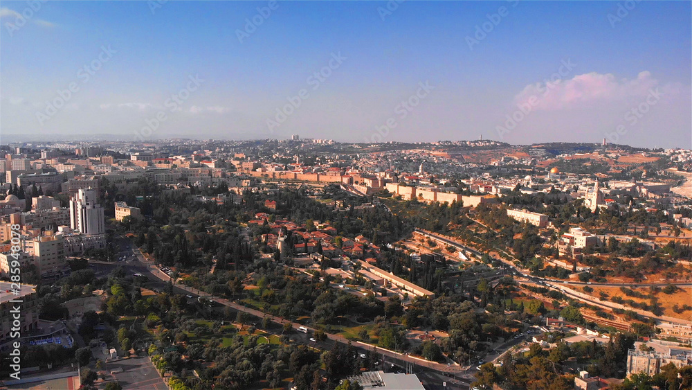 The old City of Jerusalem  Aerial View