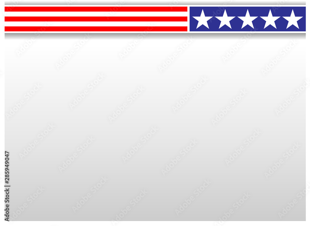 American background frame with USA flag symbols and copy space for your text, for posters, cards, covers. American background frame with USA flag symbols and copy space for your text, for posters, cards, covers.