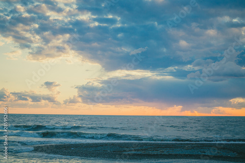 sunset over the sea