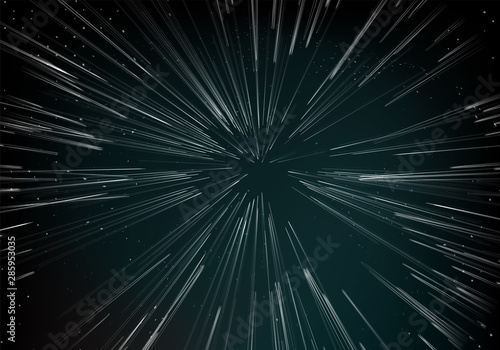 Light zoom effect background, Dark abstact star on universe