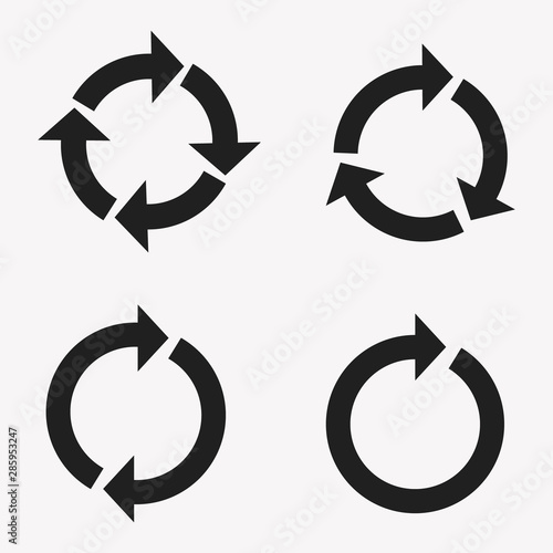 Circular arrows sign icon set vector. Eps 10.