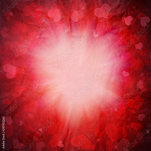 Red Abstract Heart Background - Valentines Day