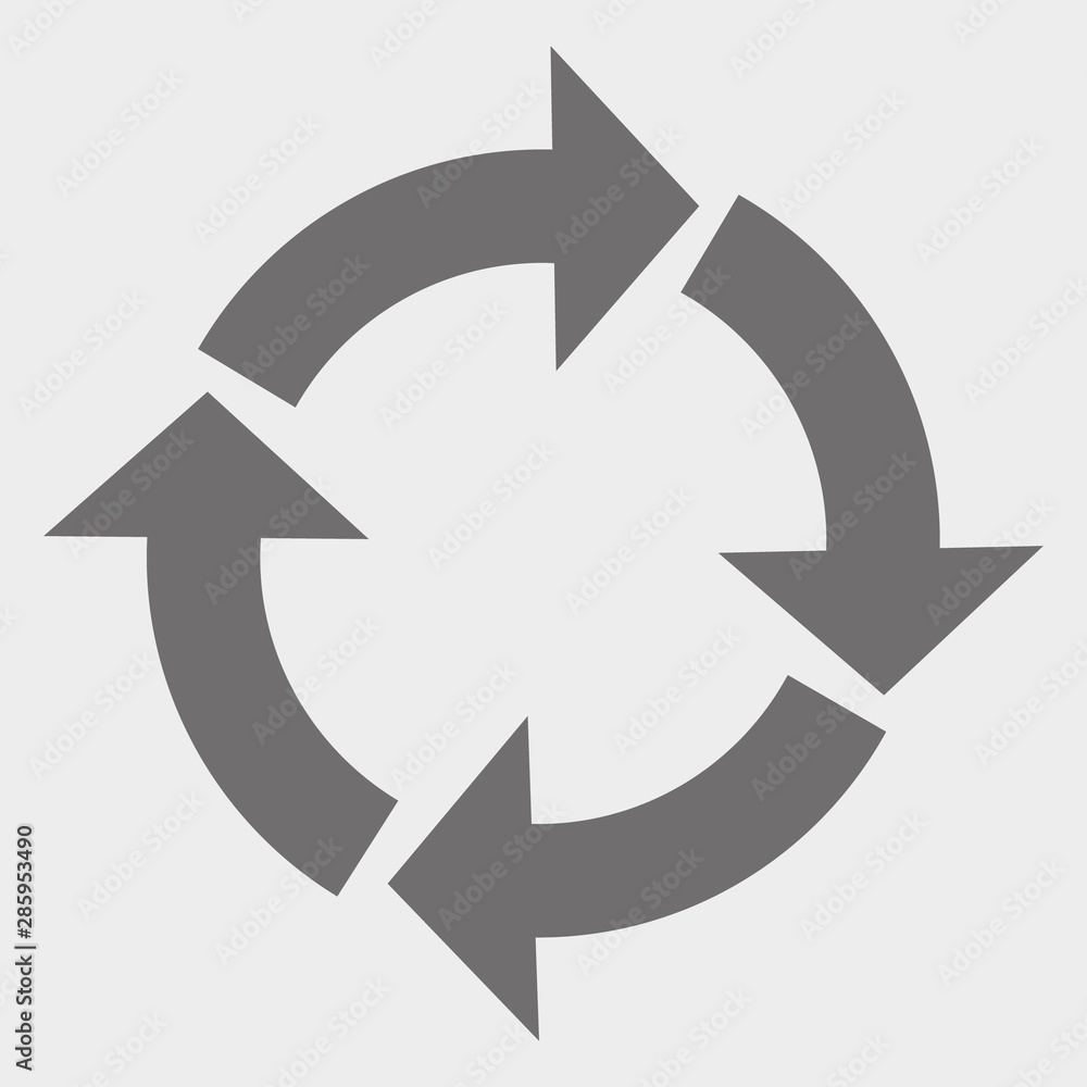 Round arrow icon, reload vector illustration Round arrow icon, reload vector illustration