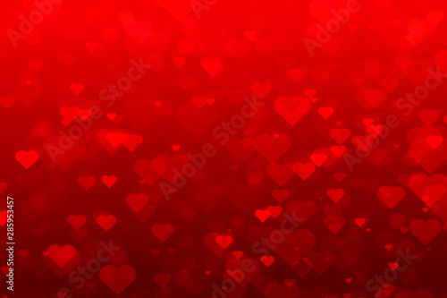 Red Abstract Heart Background - Valentines Day