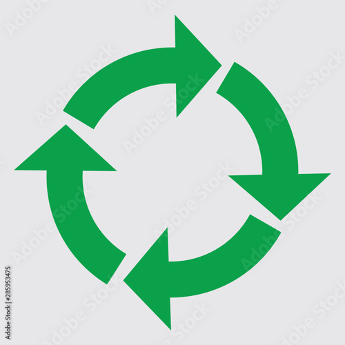 A Colourful Green Vector Circular Arrow Illustration
