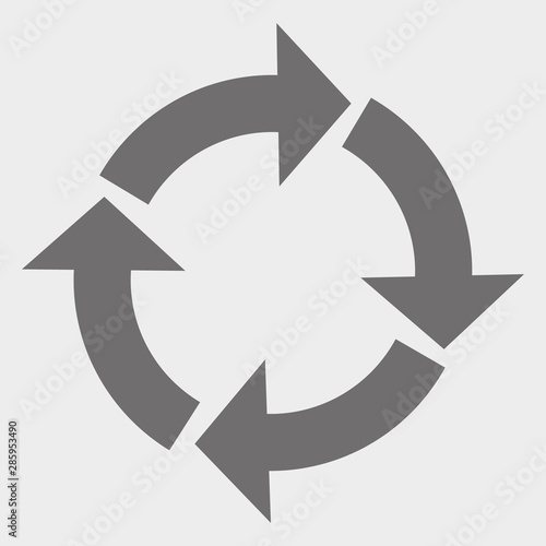 Round arrow icon, reload vector illustration