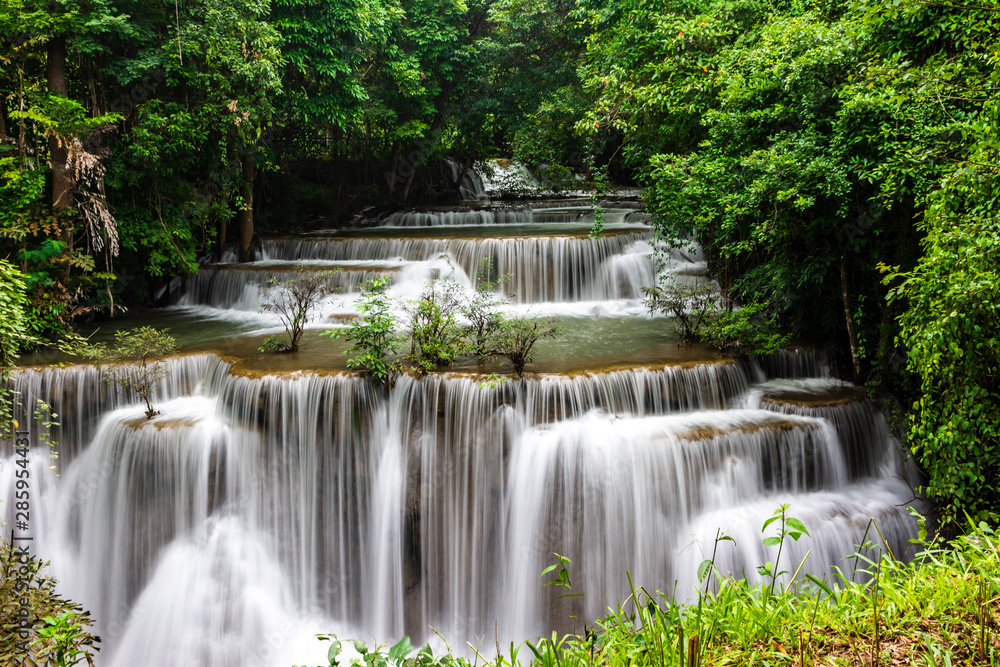 Beautiful waterfall in Thailand. (Huay Mae Kamin Waterfall) at Kanchanaburi Thailand. Beautiful waterfall in Thailand. (Huay Mae Kamin Waterfall) at Kanchanaburi Thailand.