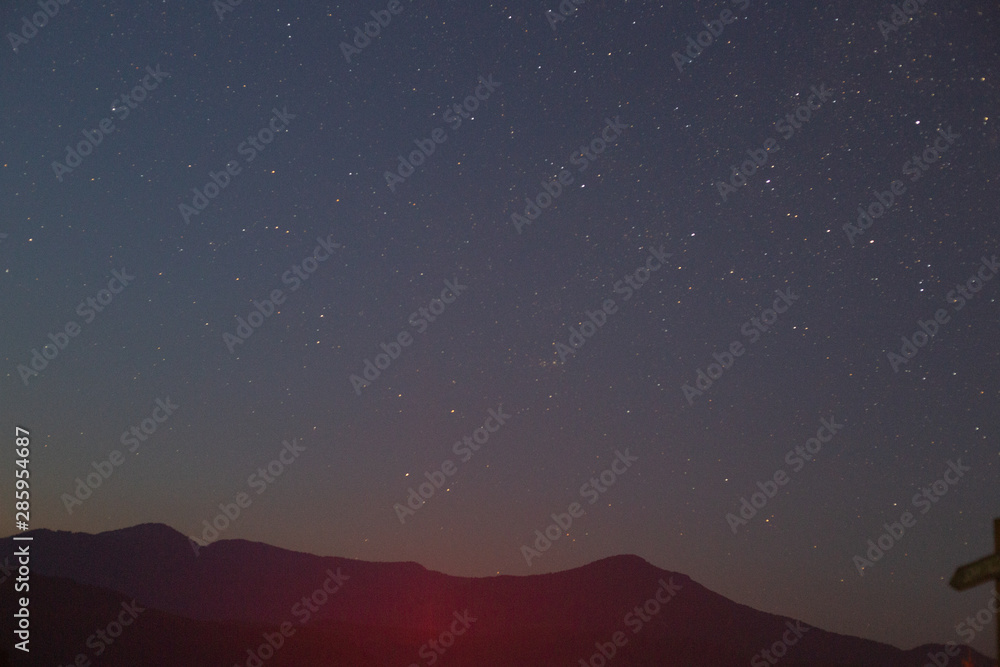 night landscape with stars night landscape with stars