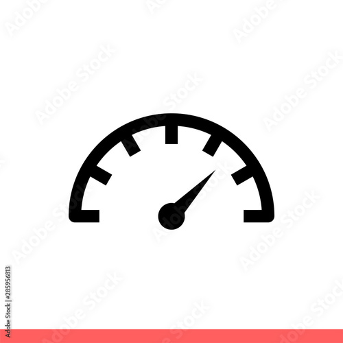Pressure icon in flat isolated on white background, manometer vector illustration for web site or mobile app
