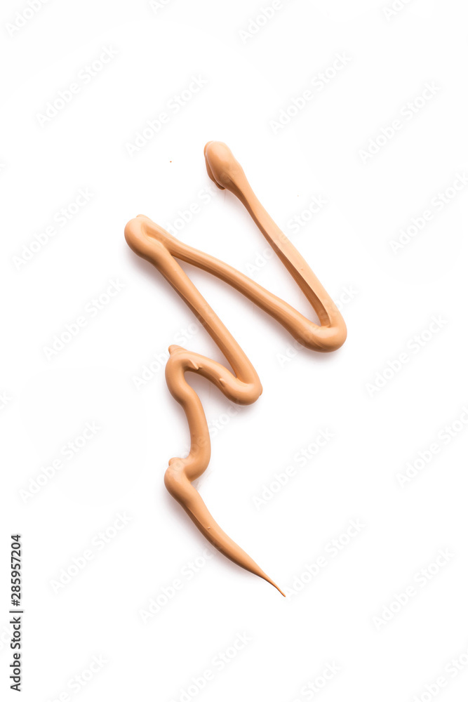 Make up base foundation brush stroke on background Make up base foundation brush stroke on background