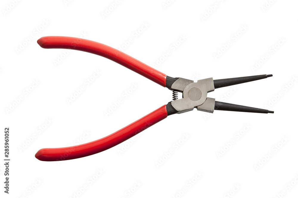 close up of pliers on white background close up of pliers on white background