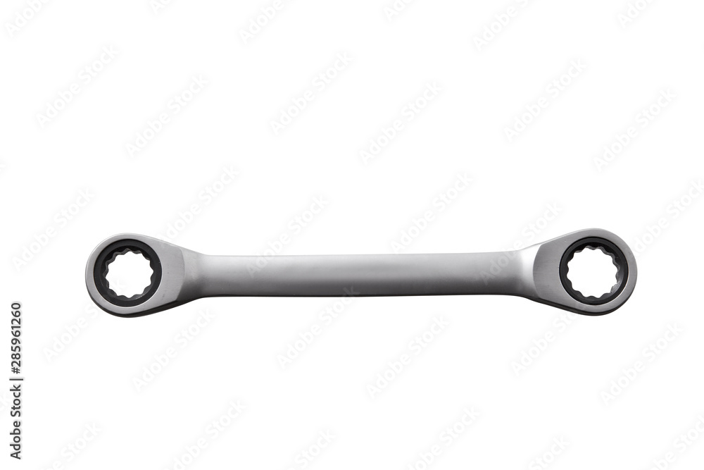 Ratcheting Wrench on white background Ratcheting Wrench on white background