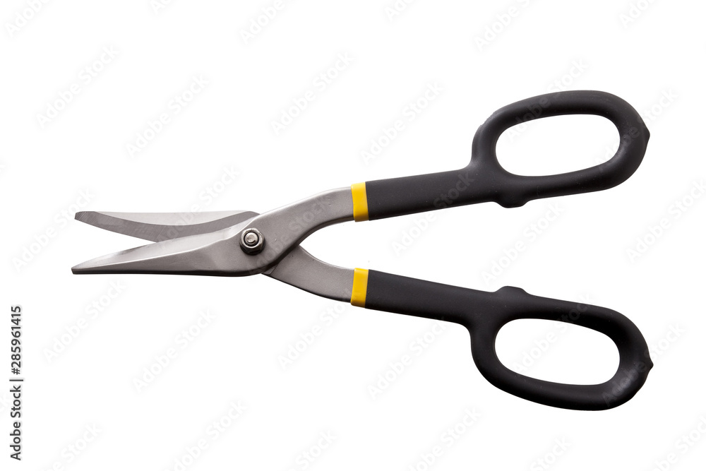 close up fo scissors on white background close up fo scissors on white background