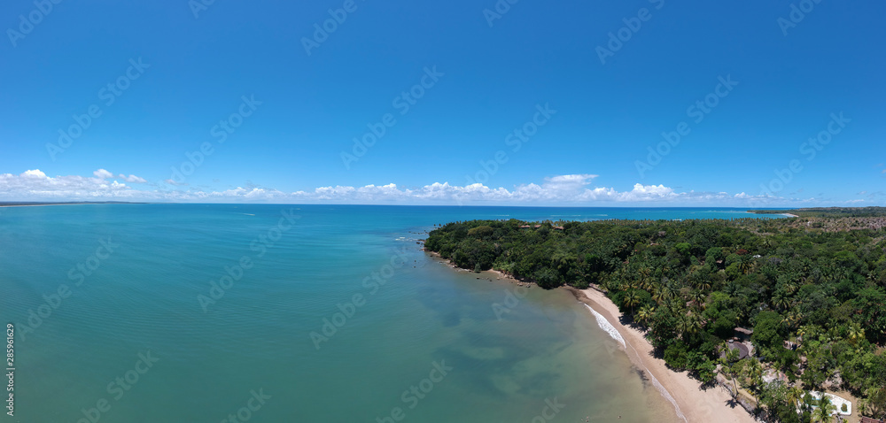 aereal view beach at boipeba bahia brazil oct 18