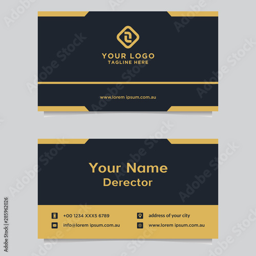 Abstract business card template. Modern vector design