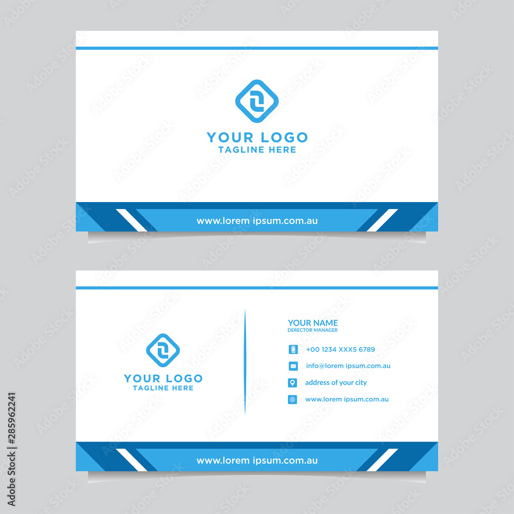 Abstract business card template. Modern vector design