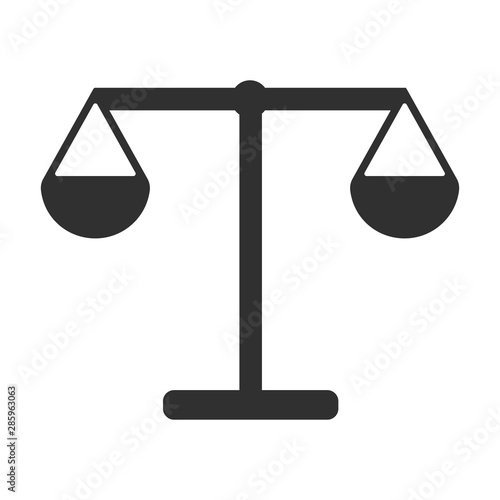 Vector scales icon isolated on white background. Vector illustration.