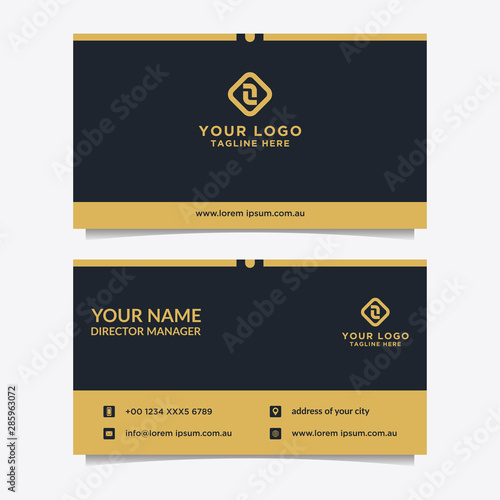 Abstract business card template. Modern vector design