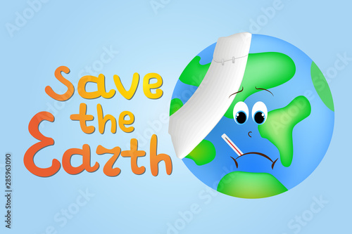 save the ears children vector illustration
