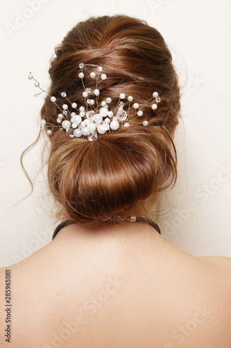 Women's hairstyle, rear view