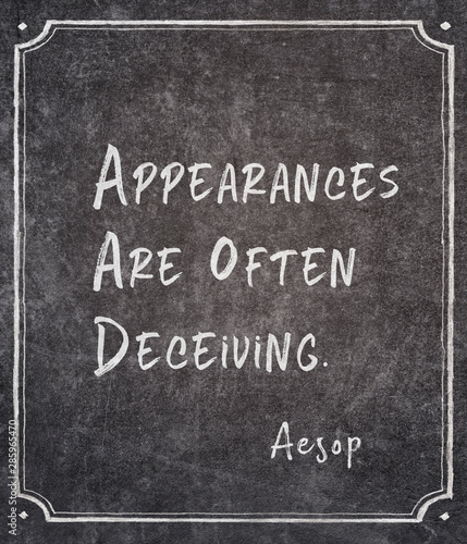 Fotografia often deceiving Aesop