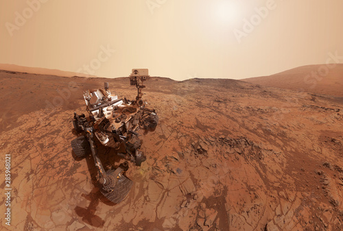 Mars explores the surface of the planet. Elements of this image were furnished by NASA photo