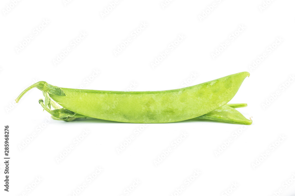 Snow peas isolated on white background Snow peas isolated on white background