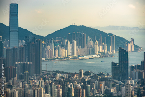 sky scraper building  Hong Kong cityscape