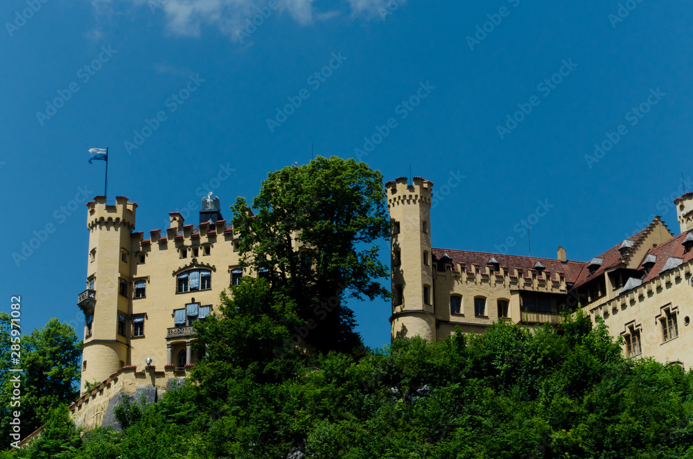 Hohenschwangau castle in the Bavarian Alps, Germany.