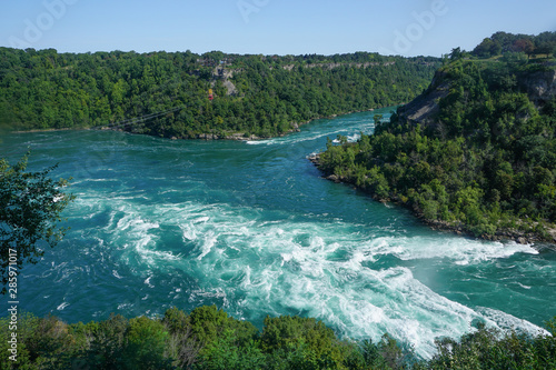 Niagara Falls, Ontario, Canada: The Whirlpool Rapids, at a bend of the Niagara River.